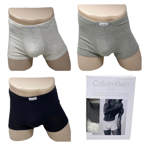 Calvin Klein Other - Calvin Klein Men's Underwear 3 Pack Cotton Stretch Trunk Black White NB3262900